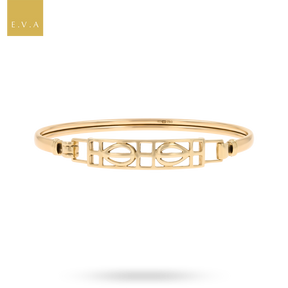 9ct Yellow Gold Openwork Rennie Mac Tension Bangle