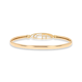 9ct Yellow Gold Blue Topaz Rennie Mac Tension Bangle