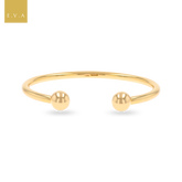 9ct Yellow Gold 4mm Solid Torque Bangle