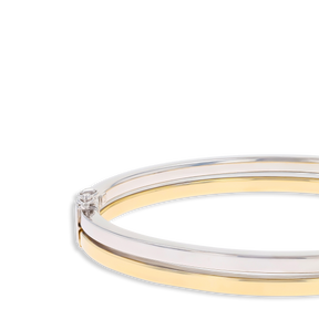 9ct Two Colour Gold Double Band Tension Bangle