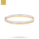 9ct Two Colour Gold Double Band Tension Bangle