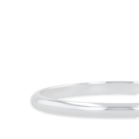 Sterling Silver Solid D-Shaped Bangle