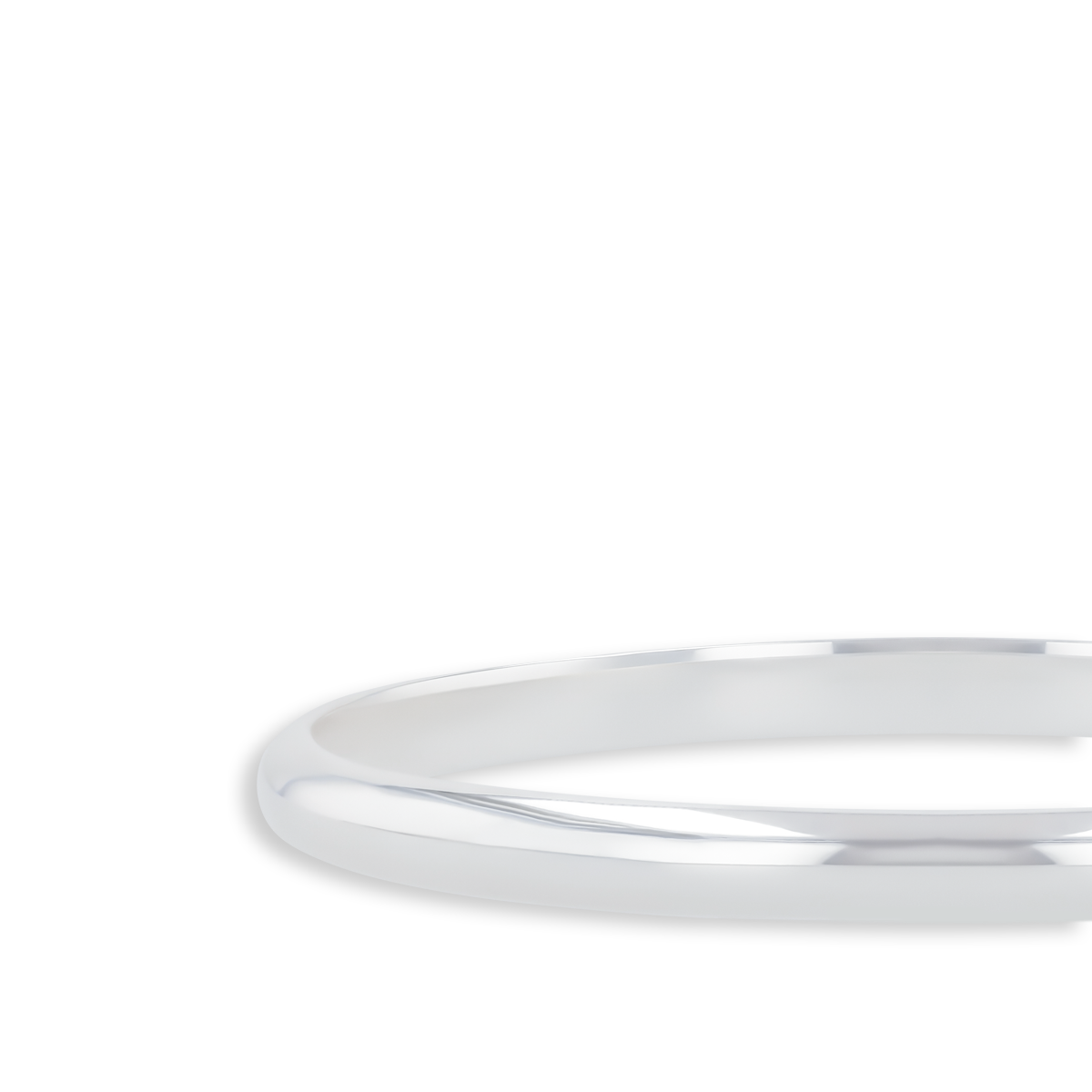 Sterling Silver Solid Oval Shaped Bangle