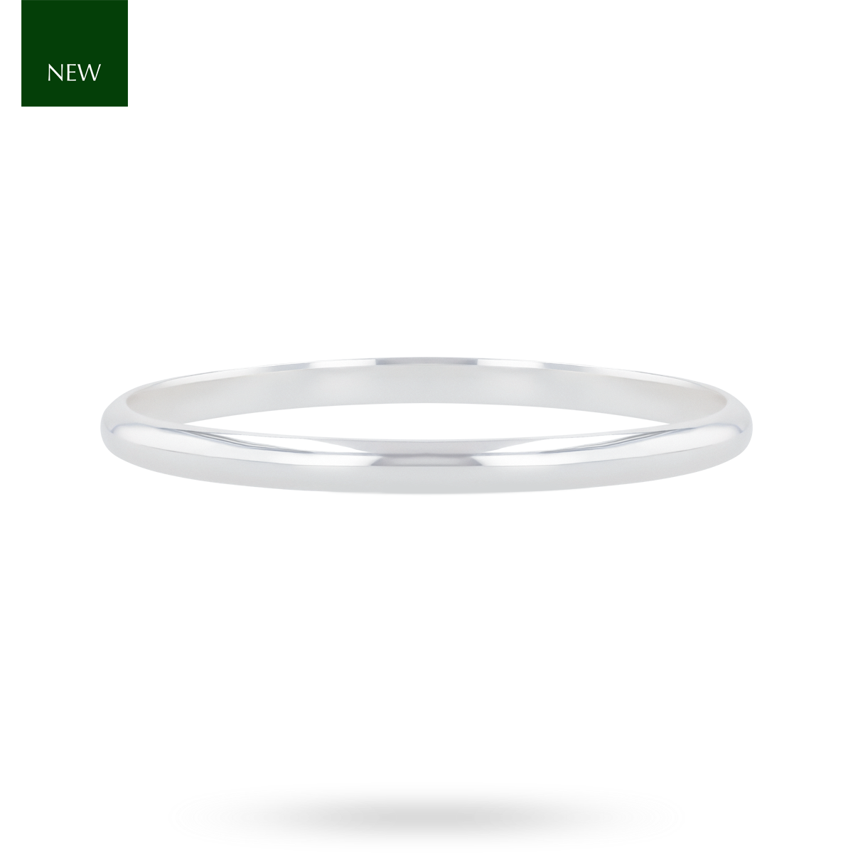 Sterling Silver Solid Oval Shaped Bangle