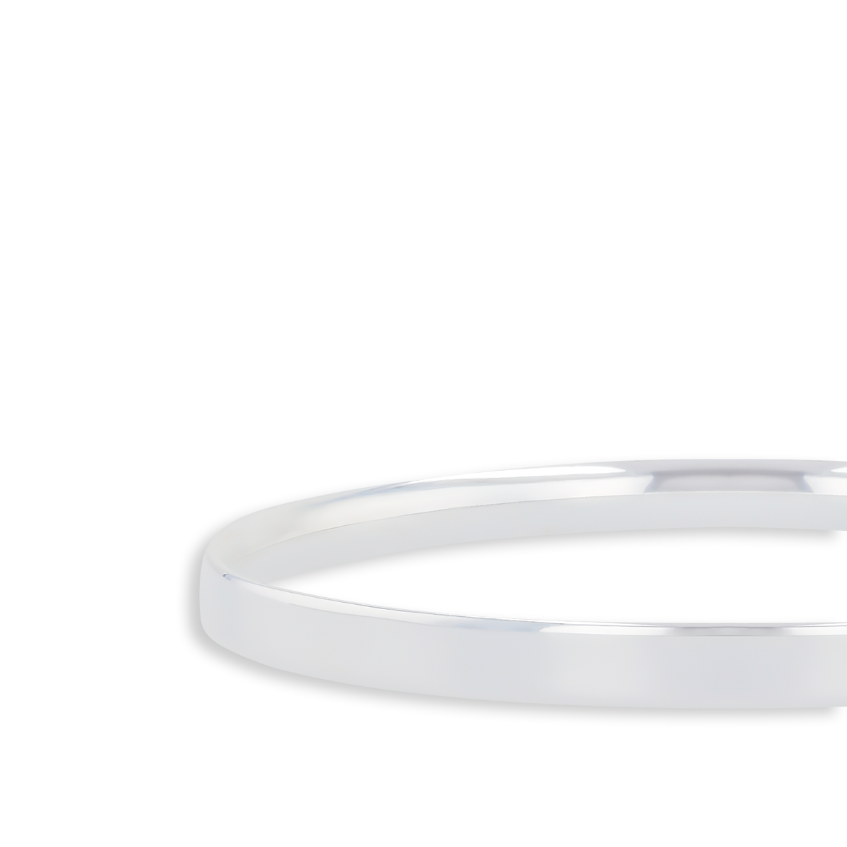 Sterling Silver Solid 5mm Round Shaped Bangle