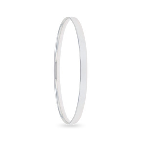 Sterling Silver Solid 5mm Oval Shaped Bangle