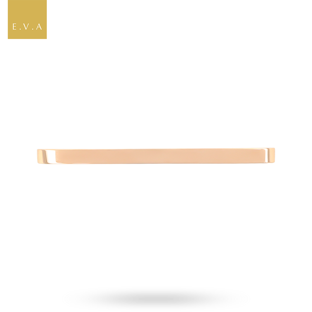 9ct Rose Gold Plain Polished Bar Brooch