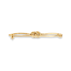 9ct Yellow Gold Sapphire Love Knot Brooch