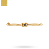 9ct Yellow Gold Sapphire Love Knot Brooch