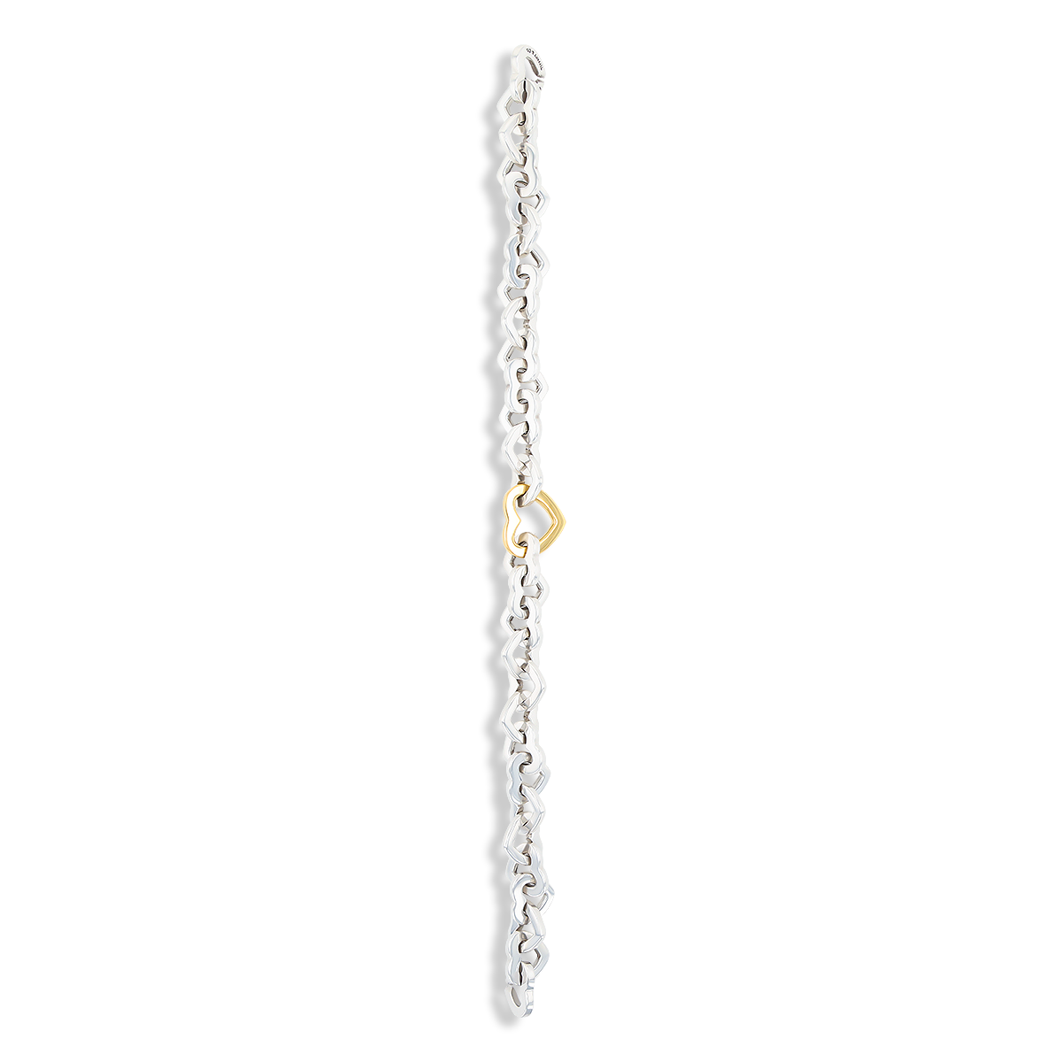 Tiffany & Co. 18ct Yellow Gold & Sterling Silver Heart Link Bracelet