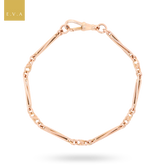 9ct Rose Gold Interlocking Lover’s Knot Link Bracelet