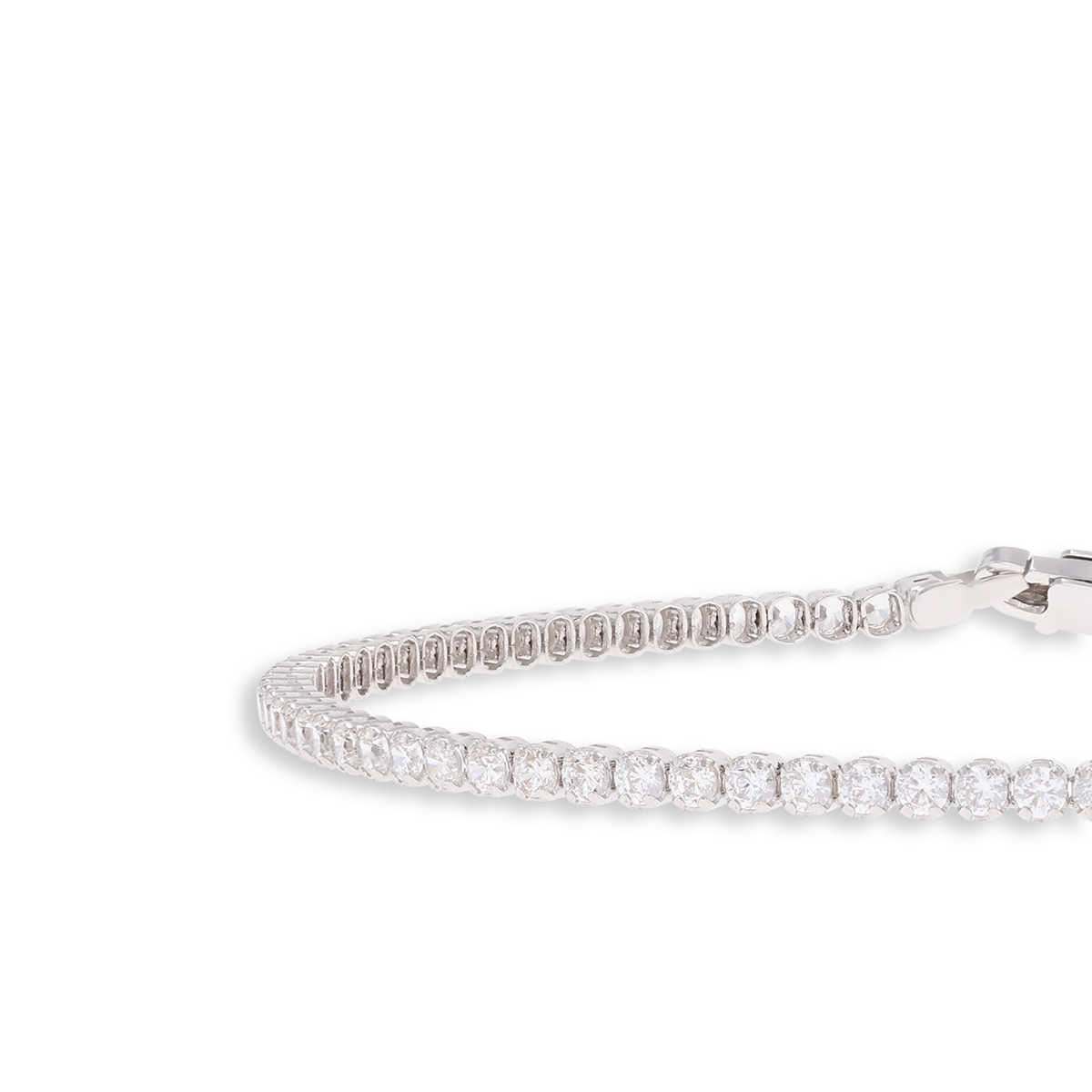 9ct White Gold Cubic Zirconia Tennis Bracelet