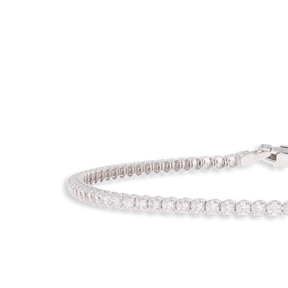 9ct White Gold Cubic Zirconia Tennis Bracelet