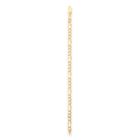 9ct Yellow Gold 8” 5.7mm Bevelled Figaro Bracelet
