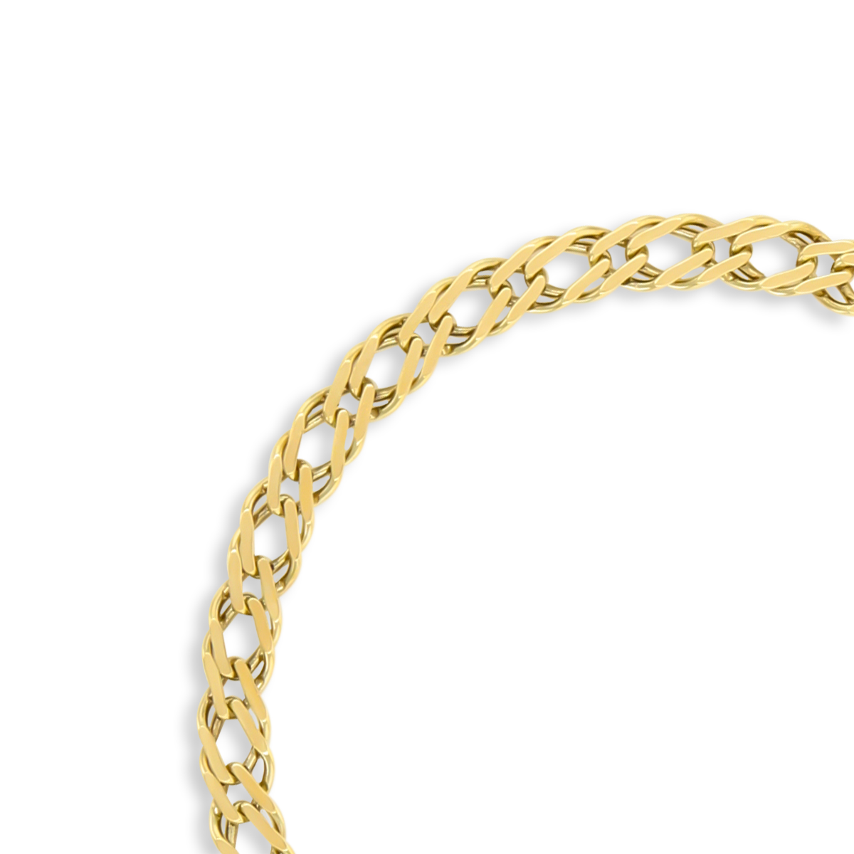 9ct Yellow Gold 7.5" Double Curb Bracelet
