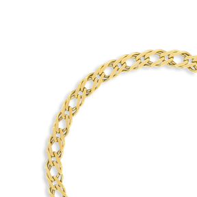 9ct Yellow Gold 7.5" Double Curb Bracelet