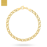 9ct Yellow Gold 7.5" Double Curb Bracelet