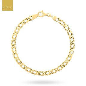 9ct Yellow Gold 7.5" Double Curb Bracelet