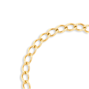 9ct Yellow Gold 5mm Curb Link Charm Bracelet