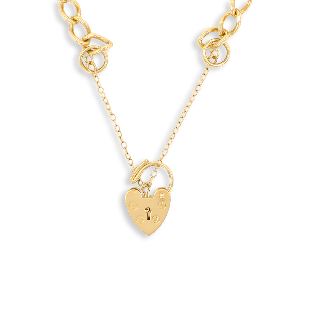 9ct Yellow Gold 5mm Curb Link Charm Bracelet