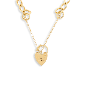 9ct Yellow Gold 5mm Curb Link Charm Bracelet
