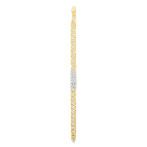 9ct Yellow Gold Cubic Zirconia MUM Curb Link Bracelet