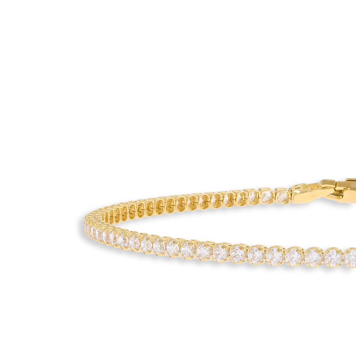 9ct Yellow Gold Cubic Zirconia Tennis Bracelet