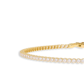 9ct Yellow Gold Cubic Zirconia Tennis Bracelet