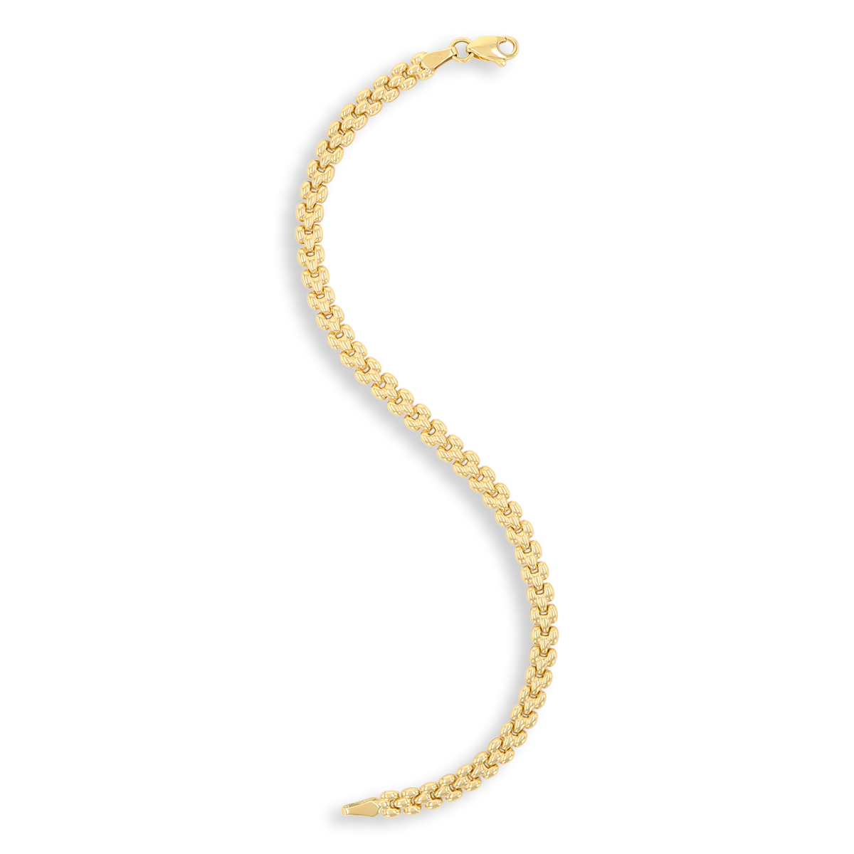 9ct Yellow Gold 4.5mm Brick Link Bracelet