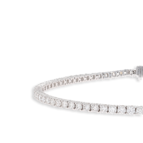 Platinum 3.01ct Diamond Tennis Claw Set Bracelet