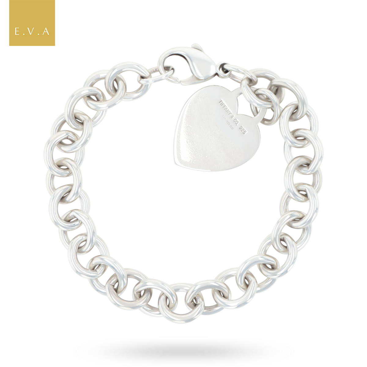 Tiffany & Co. Sterling Silver Plain Heart Tag Bracelet