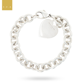 Tiffany & Co. Sterling Silver Plain Heart Tag Bracelet