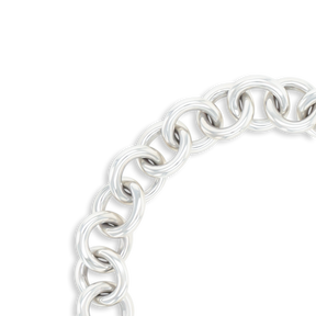 Tiffany & Co. Sterling Silver Plain Heart Tag 19cm Bracelet