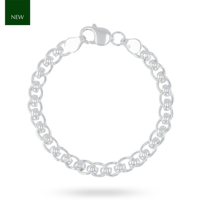 Sterling Silver Chunky Rollerball Link Bracelet