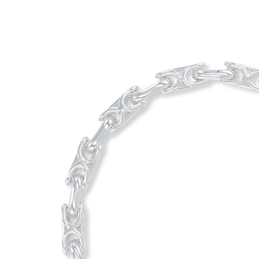 Sterling Silver Belcher & Knot Overlaid Link Bracelet