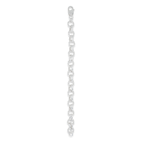 Sterling Silver 10mm Fancy Round Twist Link Bracelet