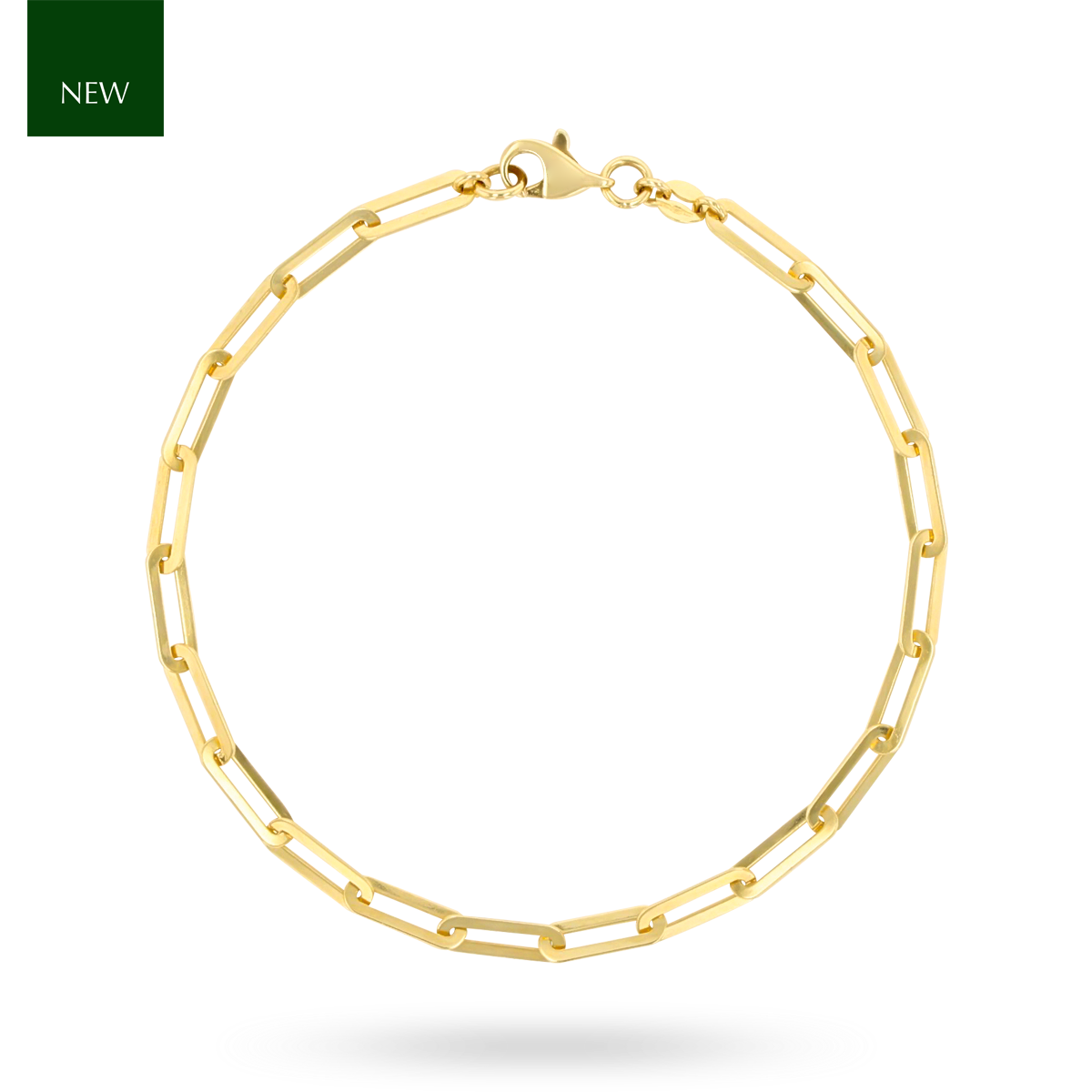 18ct Yellow Gold Fancy Paperclip Bracelet