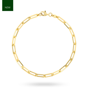 18ct Yellow Gold Fancy Paperclip Bracelet