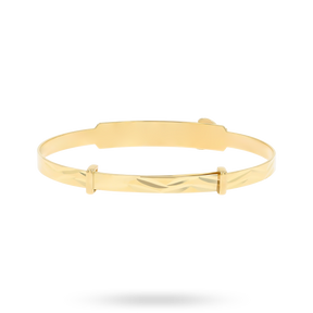 9ct Yellow Gold Boxing Glove ID Expandable Baby Bangle