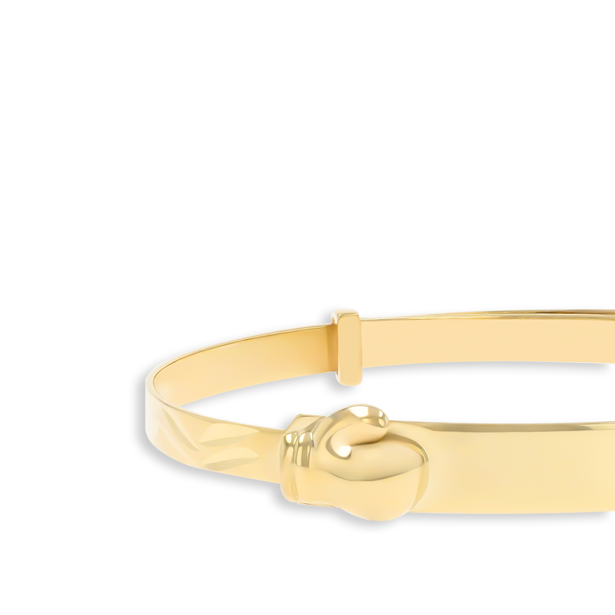 9ct Yellow Gold Boxing Glove ID Expandable Baby Bangle