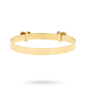 9ct Yellow Gold Double Heart Expandable Baby Bangle