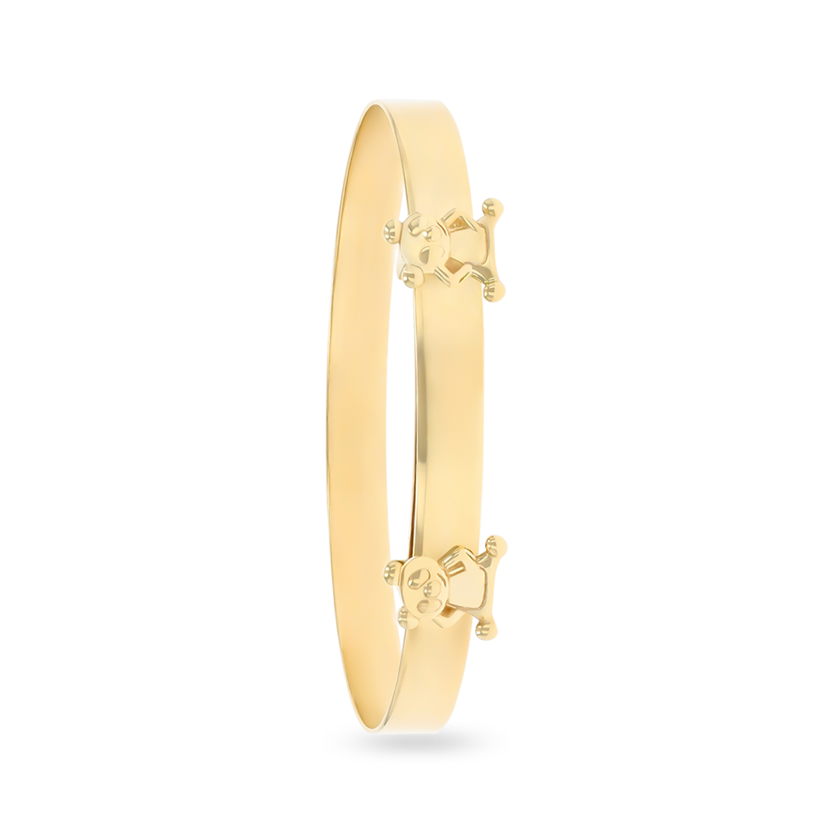 9ct Yellow Gold Double Teddy Bear Expandable Baby Bangle