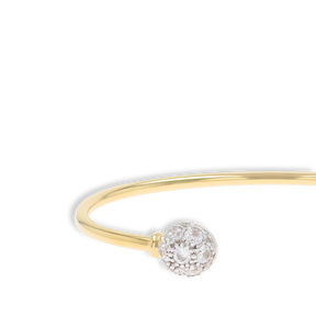 9ct Yellow Gold Cubic Zirconia Solid Torque Baby Bangle