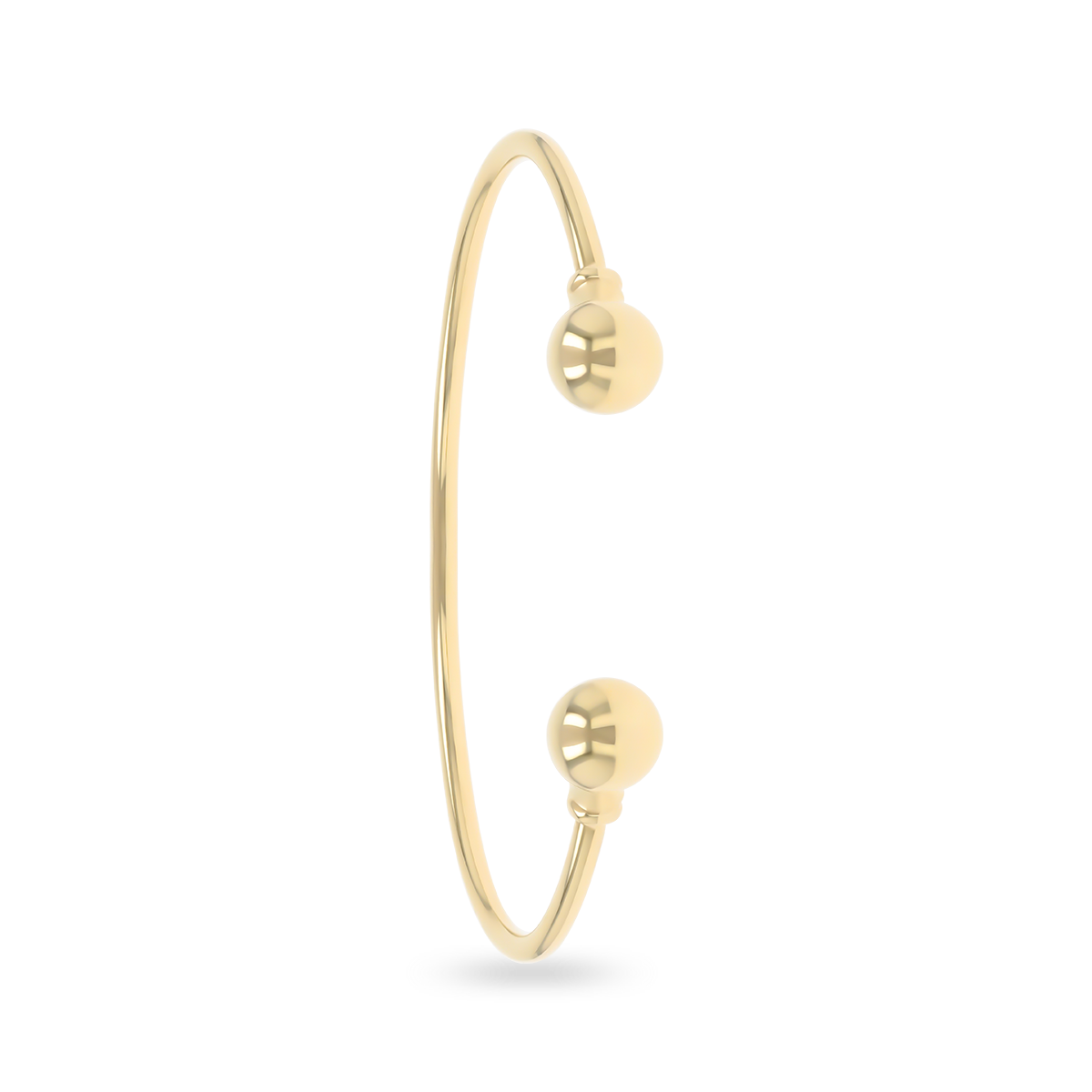 9ct Yellow Gold Plain Solid Torque Baby Bangle