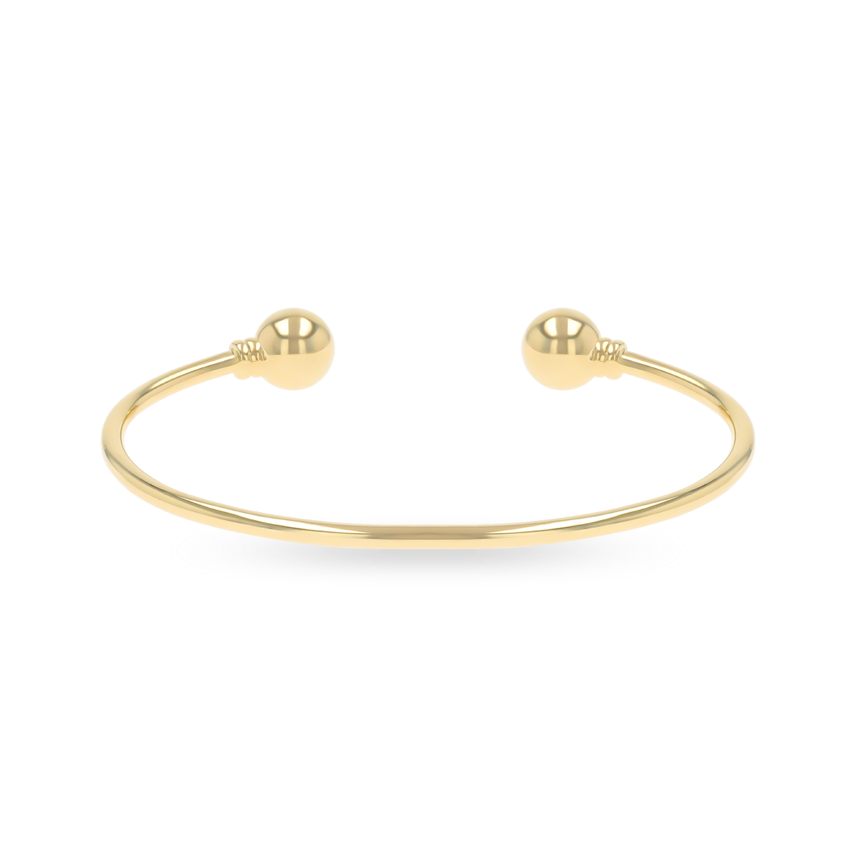 9ct Yellow Gold Plain Solid Torque Baby Bangle