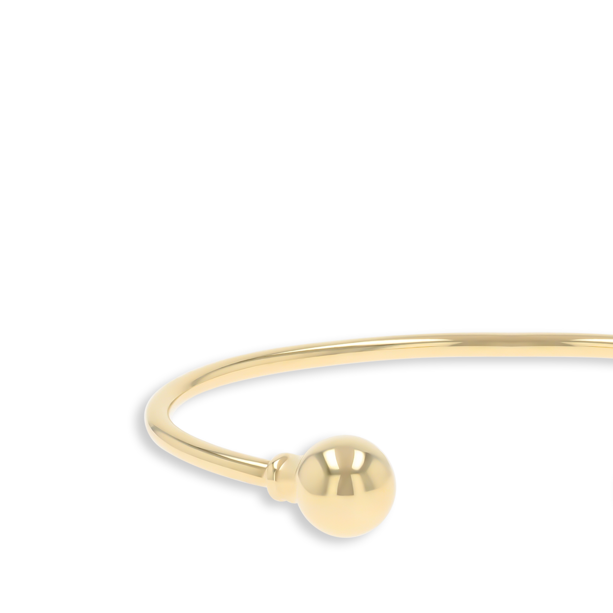 9ct Yellow Gold Plain Solid Torque Baby Bangle