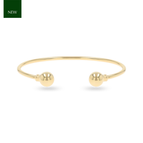 9ct Yellow Gold Plain Solid Torque Baby Bangle