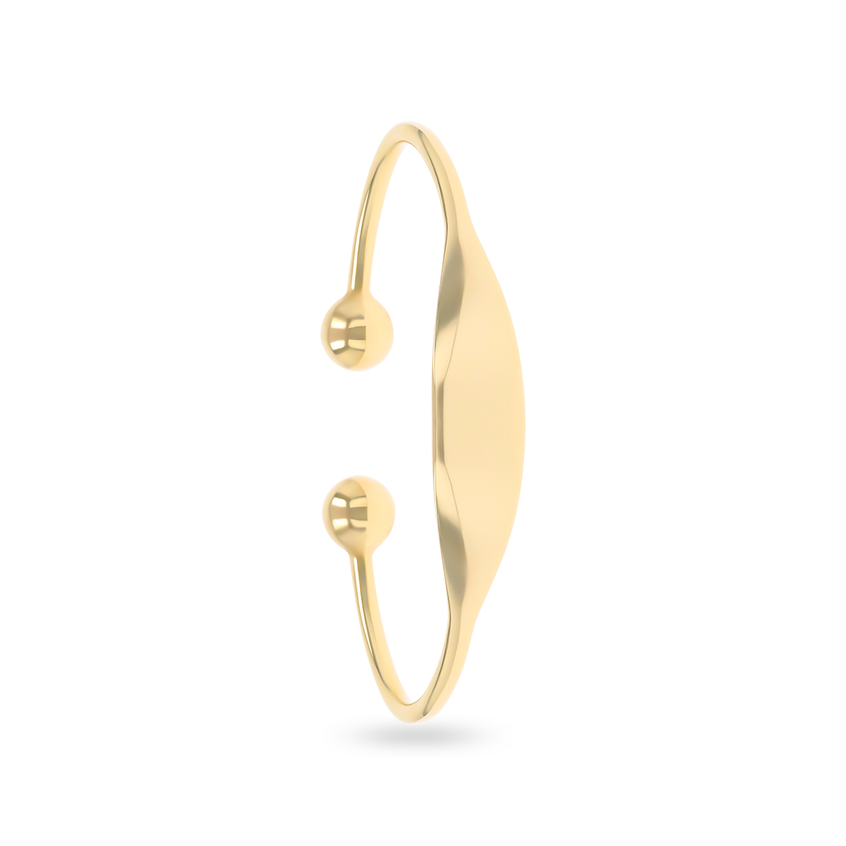 9ct Yellow Gold Plain ID Solid Torque Extra Small Baby Bangle