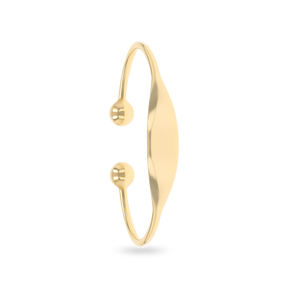 9ct Yellow Gold Plain ID Solid Torque Extra Small Baby Bangle