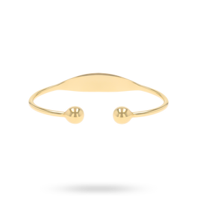 9ct Yellow Gold Plain ID Solid Torque Extra Small Baby Bangle